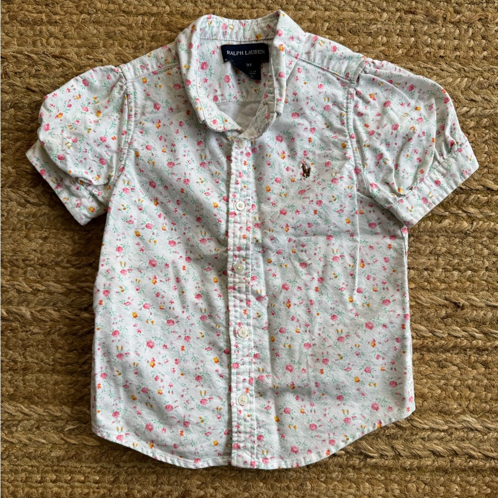 Girls Ralph Lauren, floral button-down shirt
